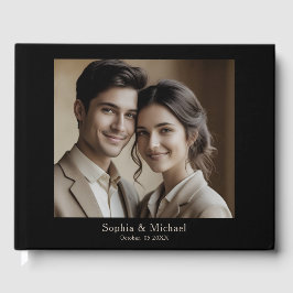 Modelo de Livro de Visitas de Casamento com Foto M