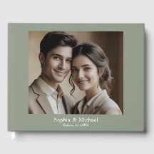 Modelo de Livro de Visitas de Casamento com Foto M