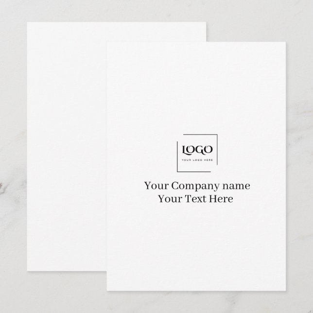Modelo de logotipo personalizado elegante (Frente/Verso)
