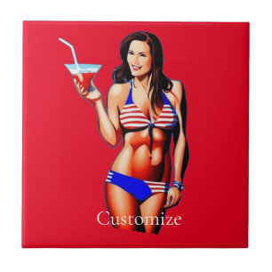 Modelo de Malhação Bikini Patriótico Thunder_Cove