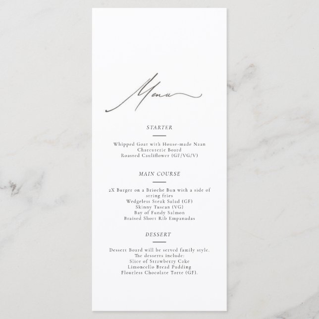Modelo de menu (Frente)