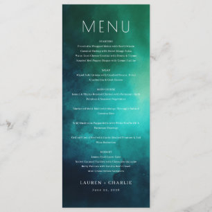 Modelo de Menu Azul Elegante