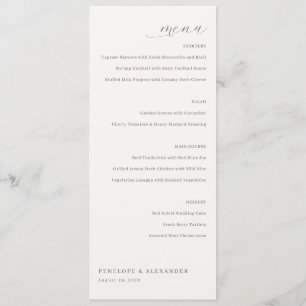 Modelo de Menu Creme Elegante