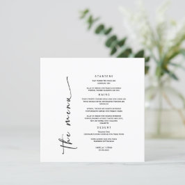 Modelo de Menu de Casamento Minimalista