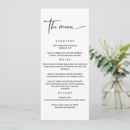 Modelo de Menu de Casamento Simples e Elegante