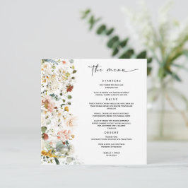 Modelo de Menu de Casamento Wildflower Boho