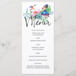 Modelo de Menu de Festa de Aniversário da Fada da