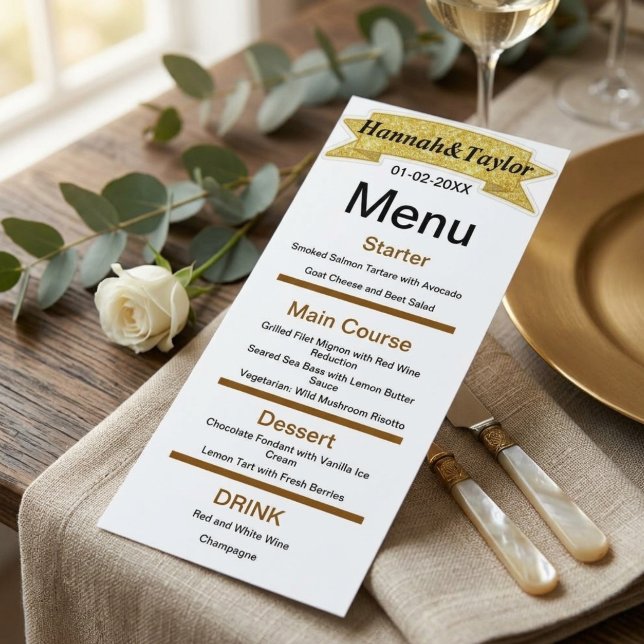 modelo de menu de jantar elegante (Criador carregado)