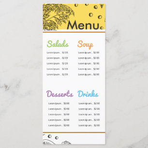 Modelo de menu de vegan orgânico do esboço branco