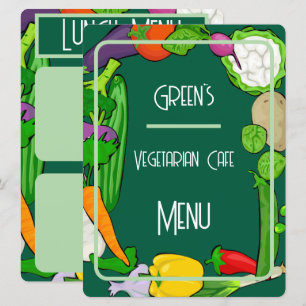 Modelo de Menu Personalizado Duplo Lado Plano