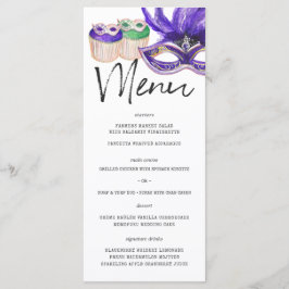 Modelo de Menu Temático do Mardi Gras