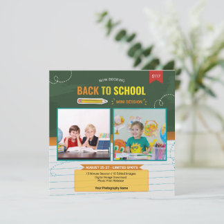 Modelo de mini sessão de volta às aulas