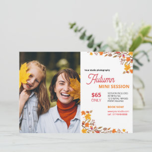 Modelo de Minisessão de Fotografia do outono