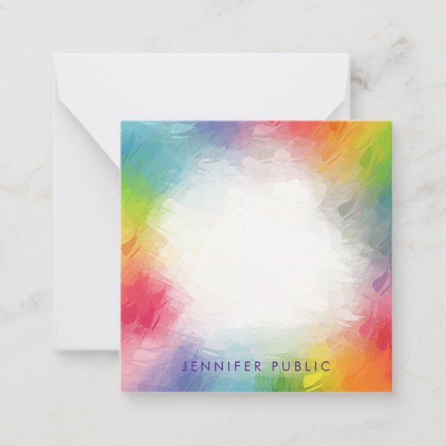 Modelo de Monograma de Script Colorido Personaliza (Frente)