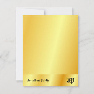 Modelo de Monograma Dourado de Vista Personalizado