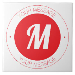 Modelo de Monograma e Texto Circular Personalizáve