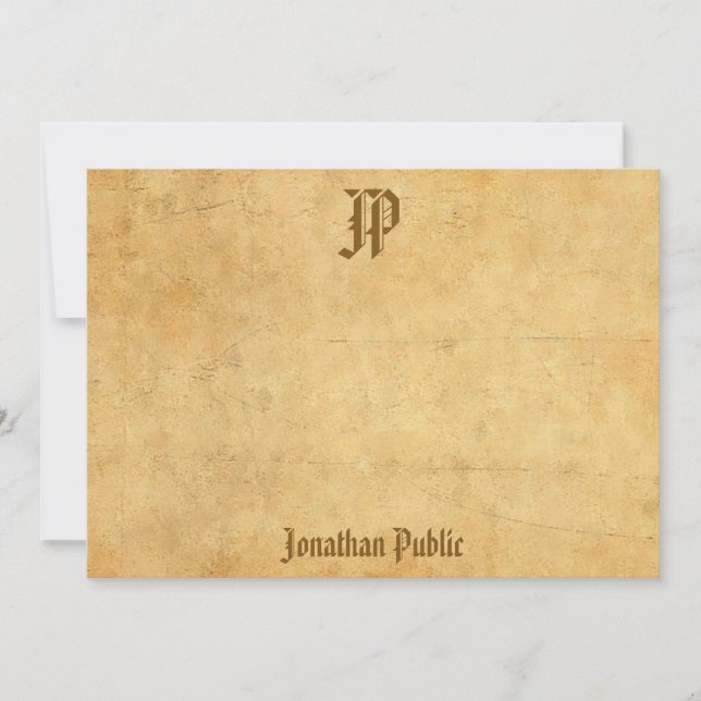 Modelo de Monograma Manuscrito Personalizado (Frente)