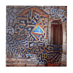 Modelo de mosaico marroquino arte geométrica