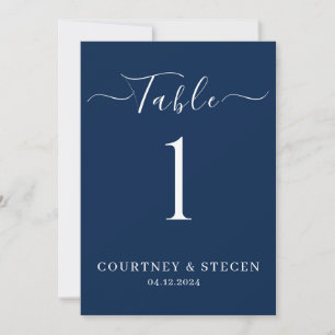 Modelo de Número de Mesa de Casamento: Caligrafia 