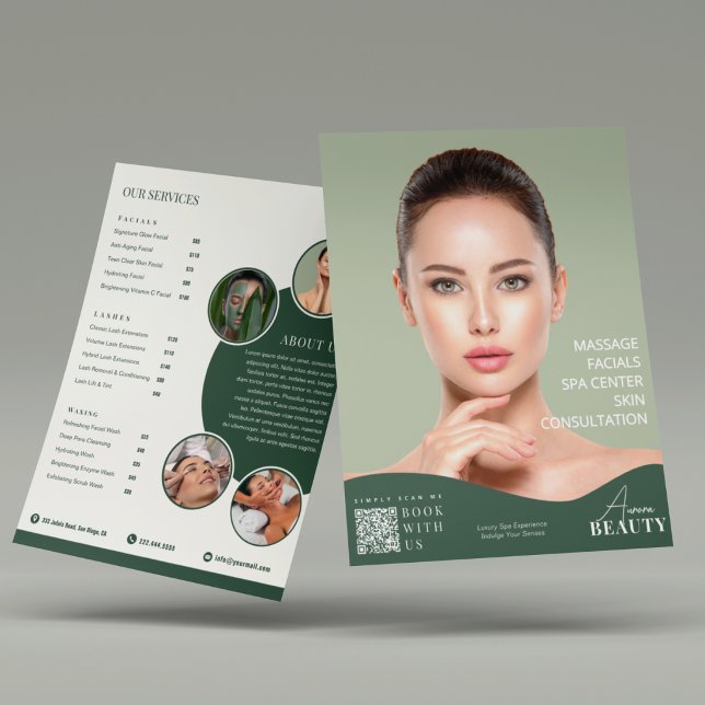 Modelo de Panfleto de Beleza do Elegant Spa & Salo (Criador carregado)
