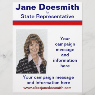 Modelo de panfleto de campanha eleitoral política