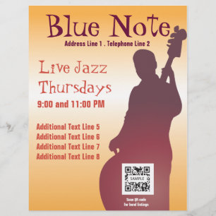 Modelo de Panfleto Evento Banda de Jazz