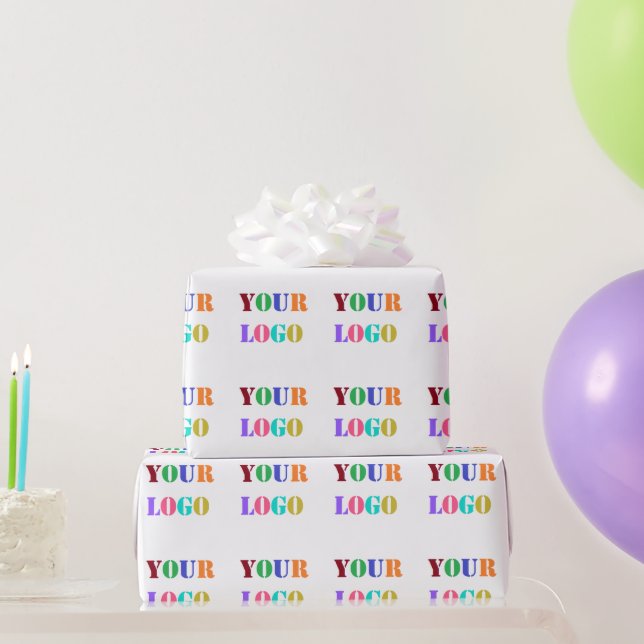 Modelo de Papel de Embrulho Comercial com Logotipo (Presentes para festas)