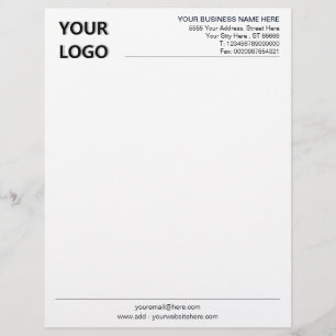 Modelo de Papel Timbrado com Logotipo e Texto Pers