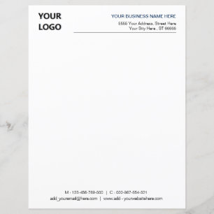 Modelo de Papel Timbrado com Texto de Logotipo de