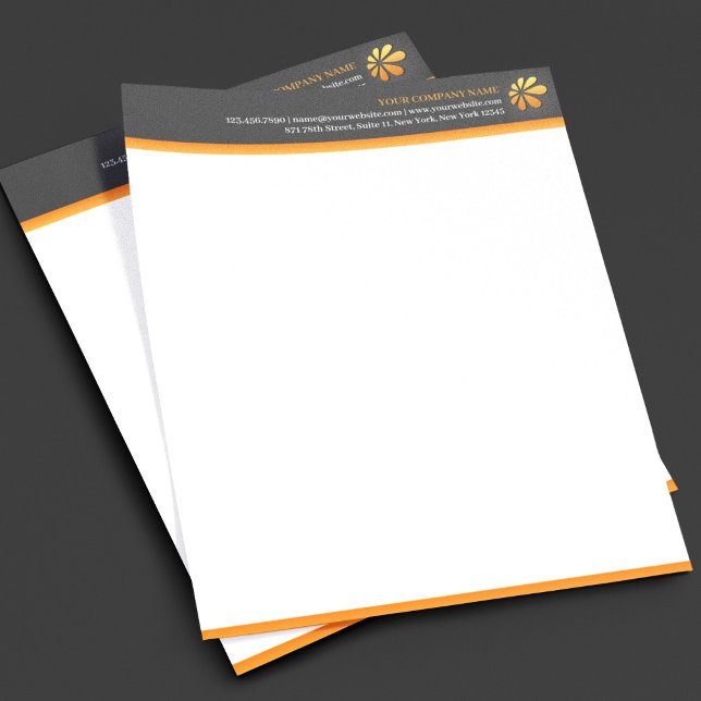 Modelo de Papel Timbrado Comercial com Logotipo Pe (Criador carregado)