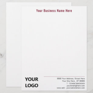 Modelo de Papel Timbrado Empresarial com Logotipo 