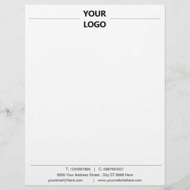 Modelo de Papel Timbrado para Cartas de Negócios d (Frente)