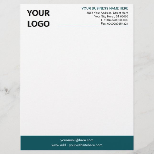 Modelo de Papel Timbrado Personalizado para Empres (Frente)