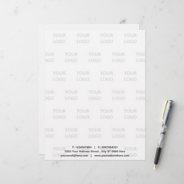 Modelo de Papel Timbrado Personalizado para Empres (Frente/Verso In Situ)