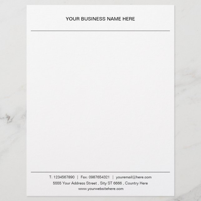 Modelo de Papel Timbrado Personalizado para Empres (Frente)