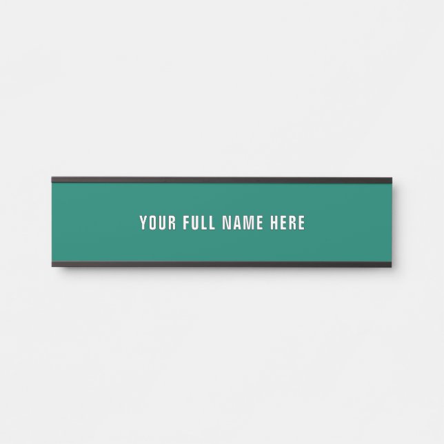 Modelo de Placa de Porta com Nome Personalizado Pr (Frente)