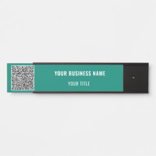 Modelo de Placa de Porta de Escritório de Negócios