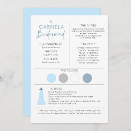 Modelo de placa de proposta e informações da Bride