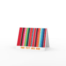 Modelo de placa Poncho Serape Mexicana - Texto Per