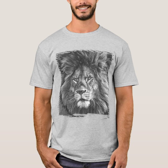 Modelo de Pop de Leão de Camiseta Moderno (Frente)