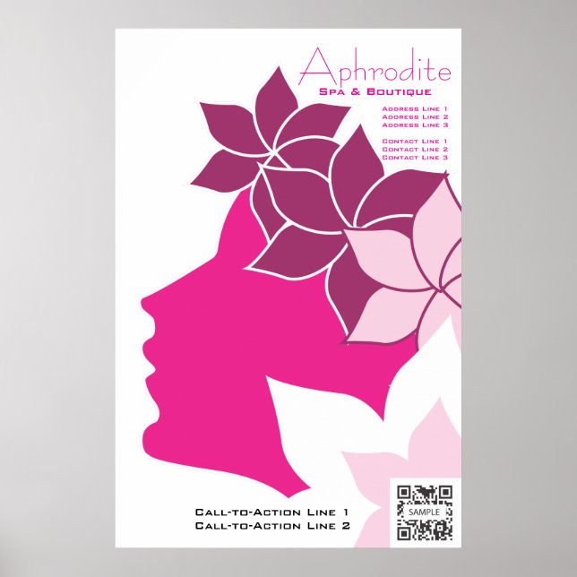 Modelo de poster Afrodite Spa e Boutique (Frente)
