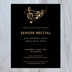 Modelo de Poster de Concerto de Música de Recital