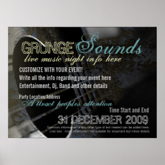 Modelo de Poster de Evento de Sons de Grunação