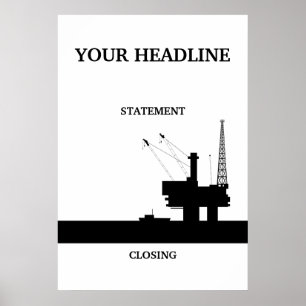 Modelo de Poster de petróleo offshore