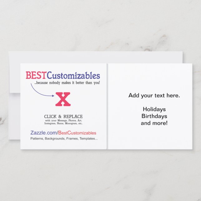 Modelo de presente de Vazio personalizável (Frente)