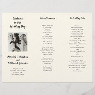 Modelo de Programa de Cerimônia de Casamento com F