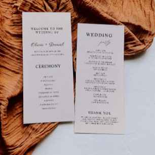 Modelo de Programa de Cerimônia de Casamento Sage 