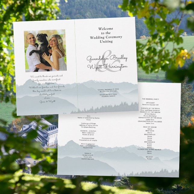 Modelo de Programa de Fotos de Casamento Montanhas (Criador carregado)