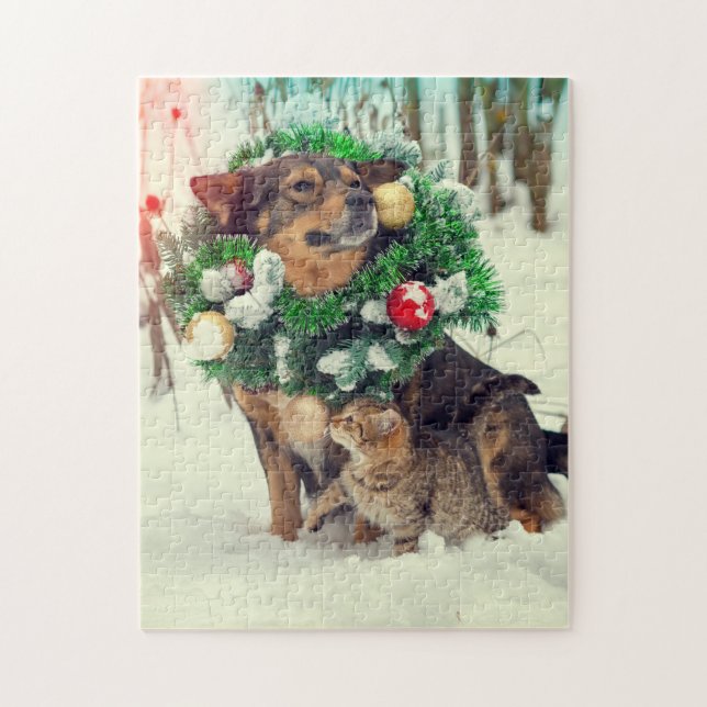 Modelo de Quebra-cabeça de Pet Personalizado (Vertical)