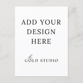 Modelo de retrato para convite em cartão postal em